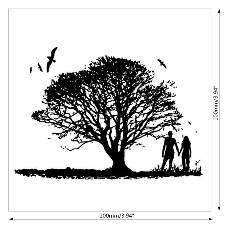 Lovely Couple Silicone Transparent Stamp Background Clear Stamps DIY Card Making