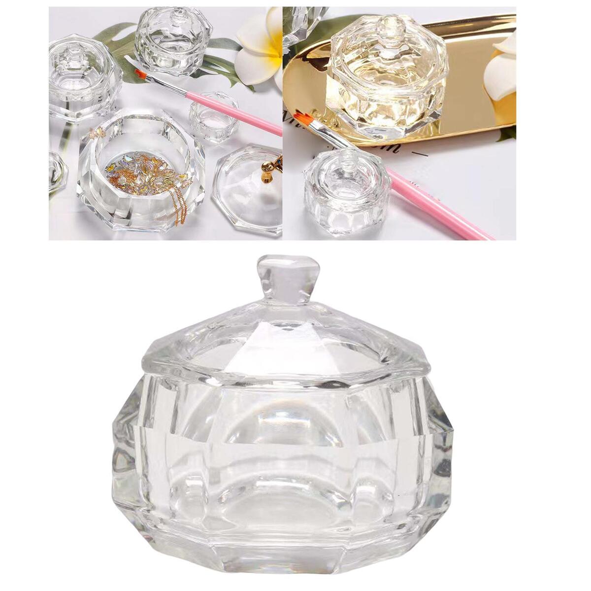 MINI GLASS DAPPEN DISH CRYSTAL CUP NAIL ART TOOL ACRYLIC LIQUID BOWL