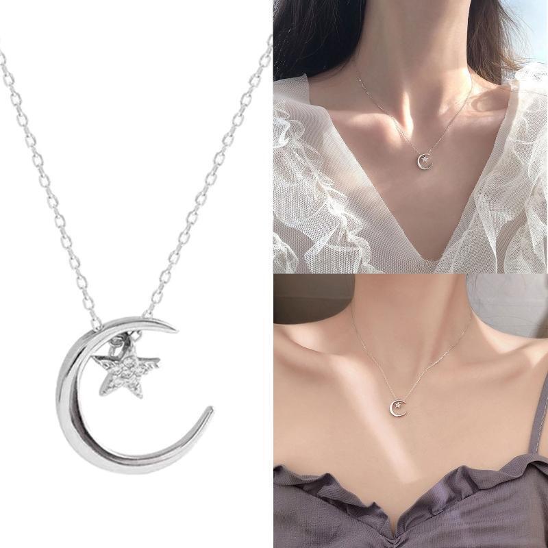 Moon Star Necklace Female Trendy Temperament Niche Net Red Ins Collarbone Chain