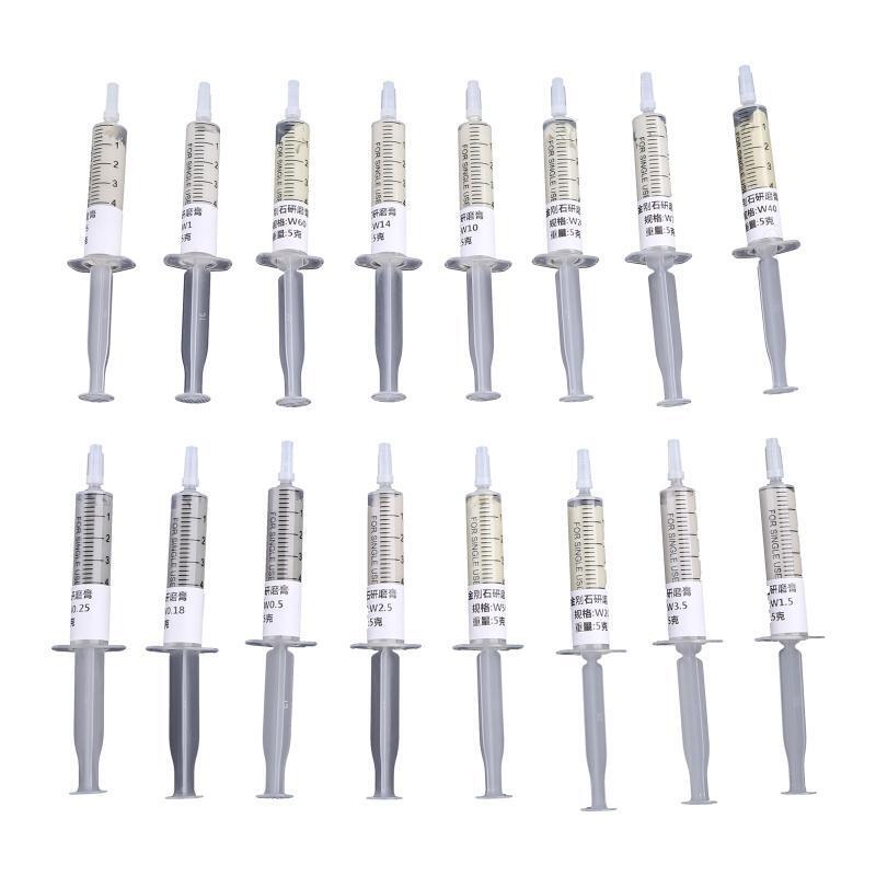 16x/Set Water Solubility Diamond Polishing Lapping Paste Compound Syringes Set