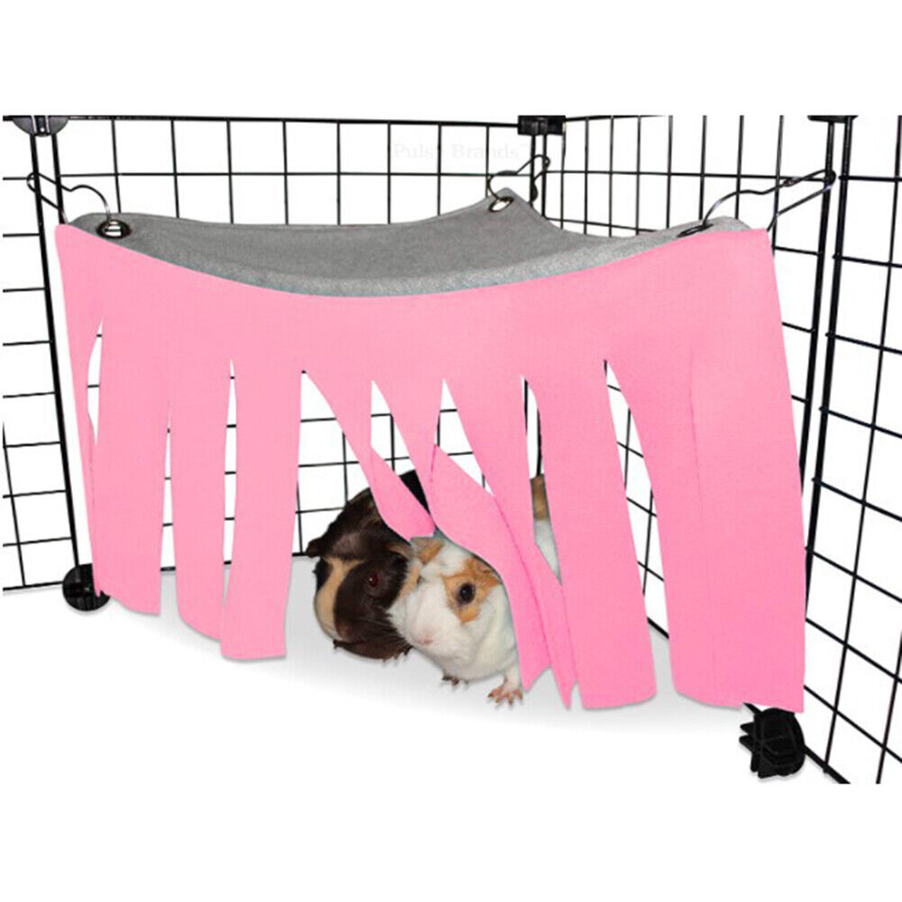 Hidden in the House Beds Hiding Tent Cage for Hamster Guinea Pig (Pink)