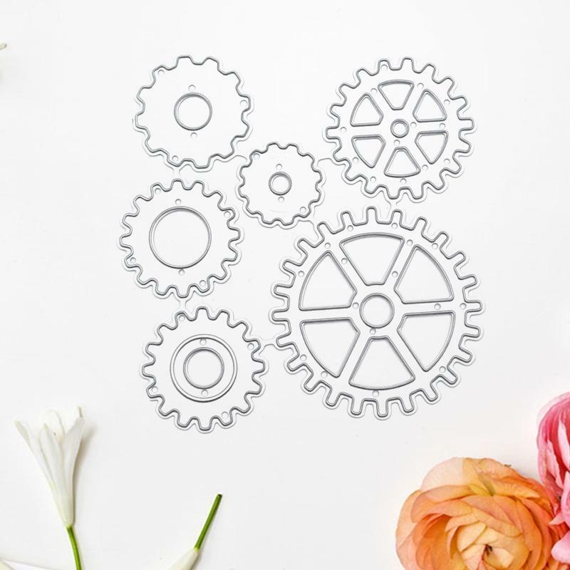 Puzzle Embossed Gear Template Carbon Steel Cutting Dies DIY Scrapbooking cards