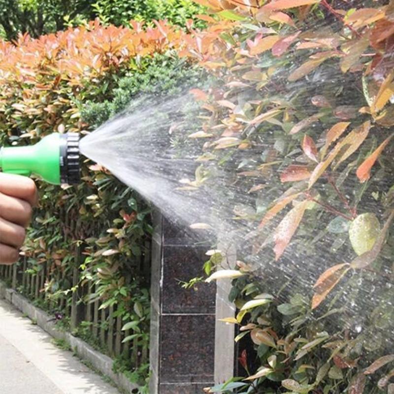 Foldable 590 inch Garden Outdoor Hose and Reel with Nozzle for Plant Watering