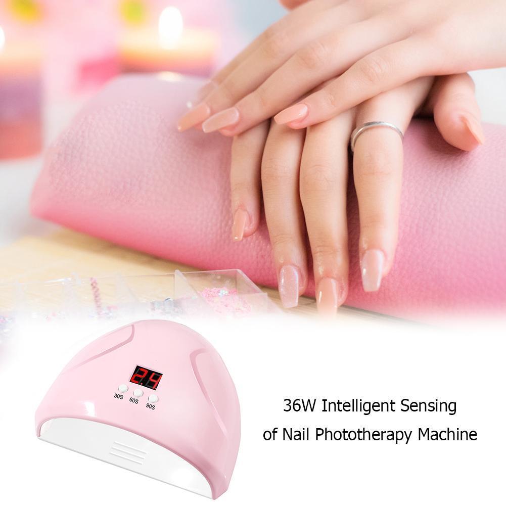 12 LED 36W UV Nail Dryer Drying Lamp for Gel Polish Manicure Tools (Pink)