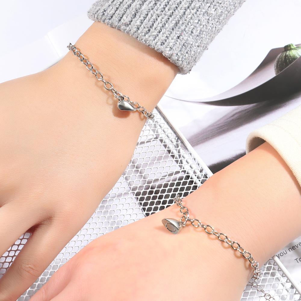Charm Couples Bracelets Valentine's Day Jewelry Lover Chain Heart Bracelet