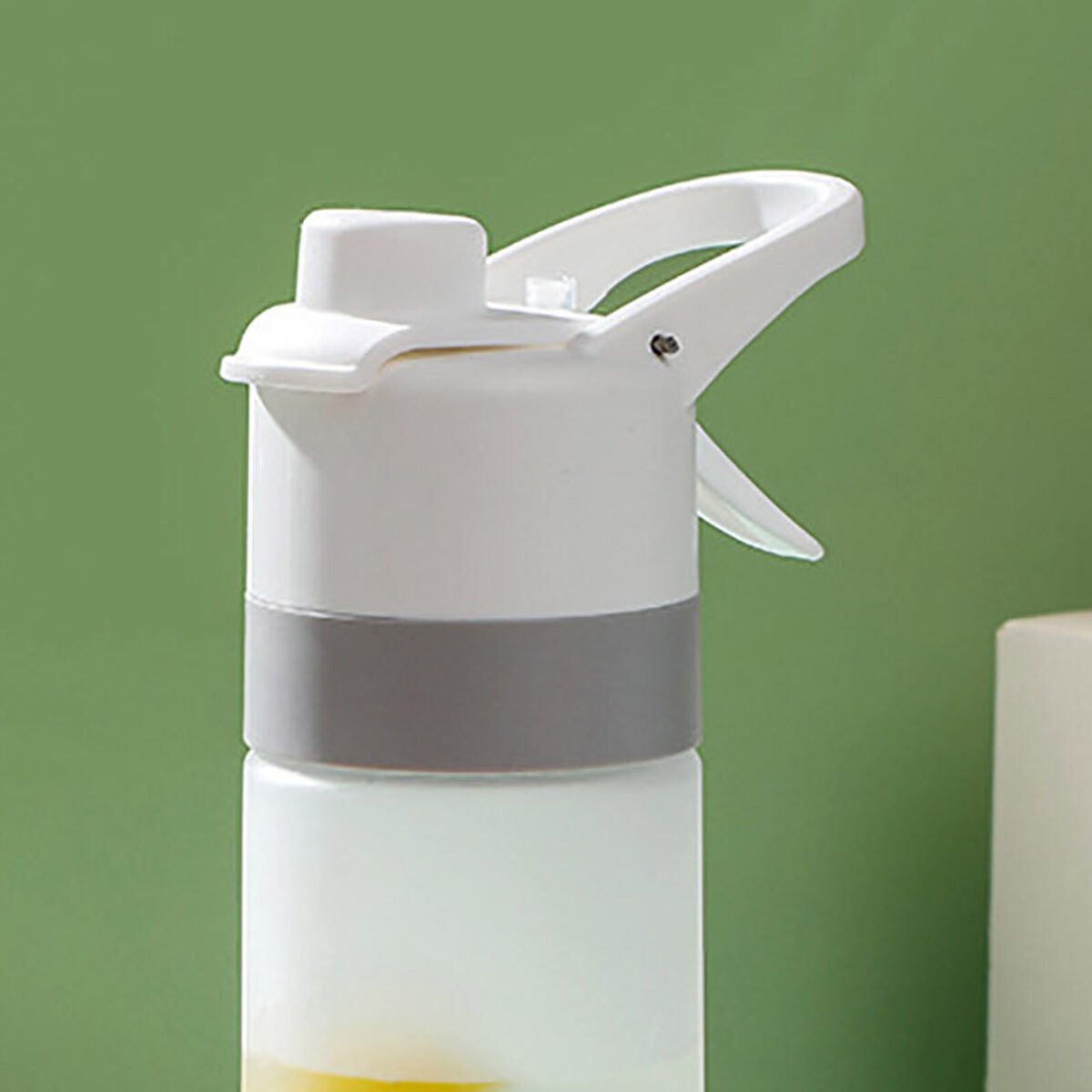 Frosted Water Bottle - Leakproof & Portable Gradient Color Bottles (White)