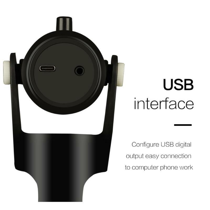 USB Omnidirectional Microphone Portable Small Mic Condenser Microphoe Recording