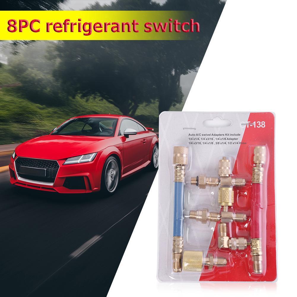 Car A/C Air Conditioning Refrigeration Connector Adapter Hoses R134A R12
