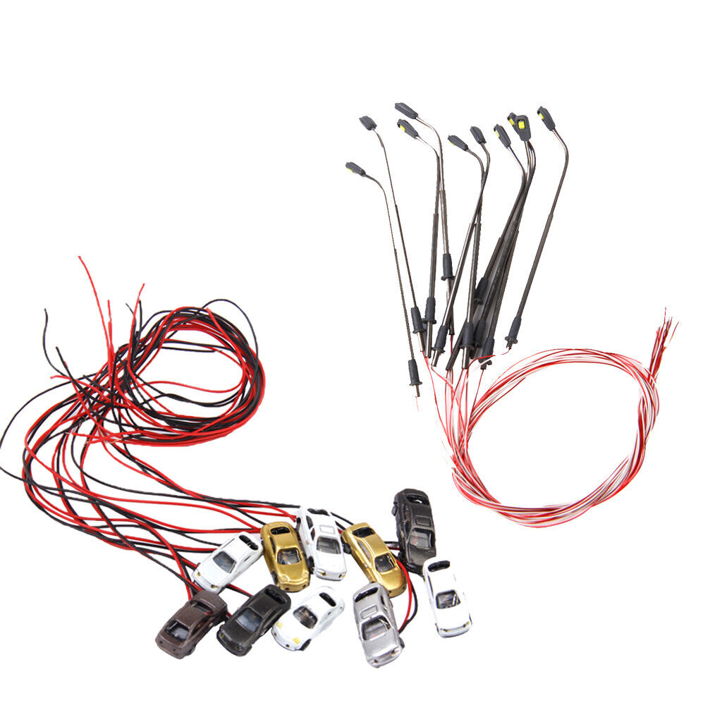 20 Pcs   Lamp Lights with Mini  for  Layout Scenery