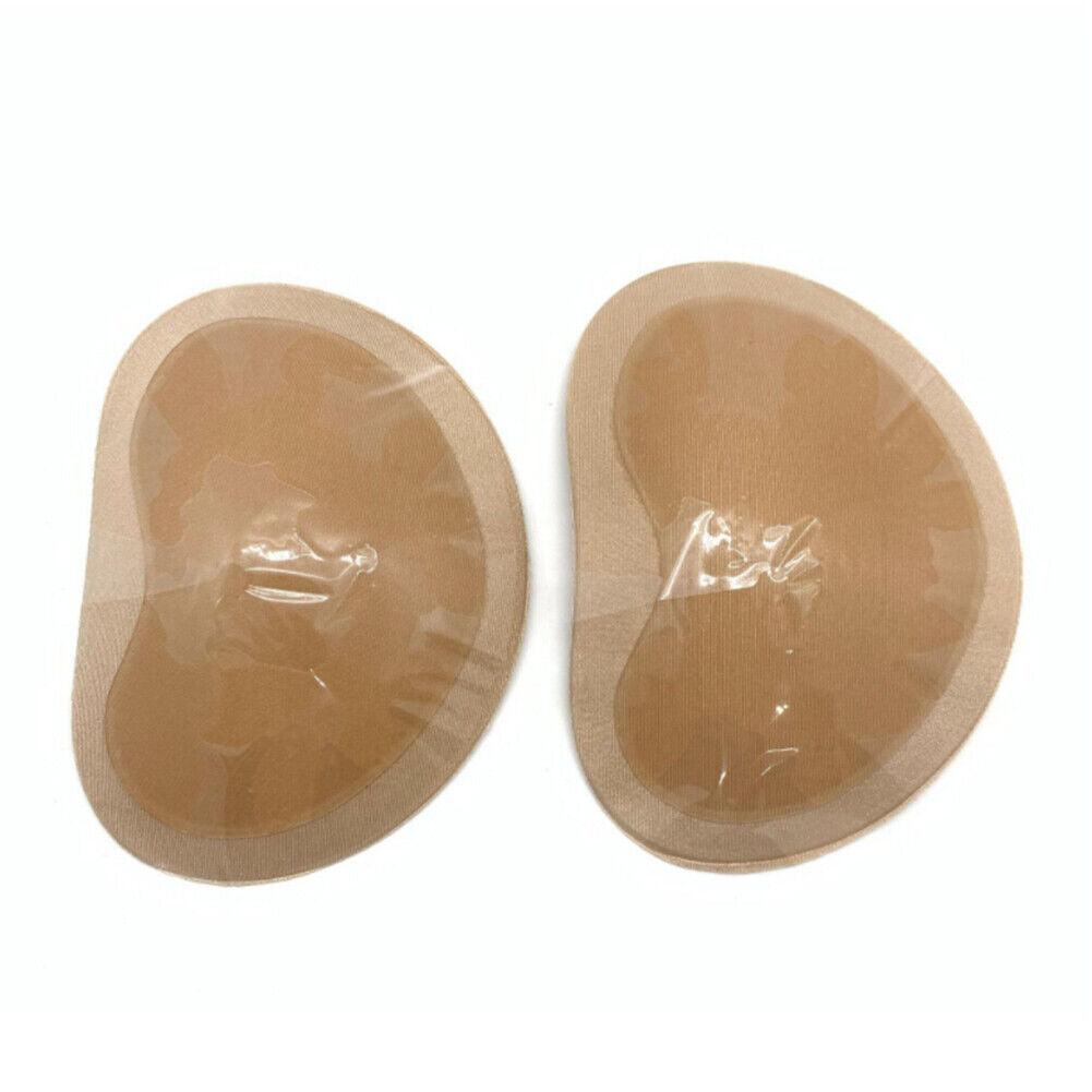 1 Pair Women Bikini Push Up Sponge Bra Pad Breathable Chest Pad (Champagne)