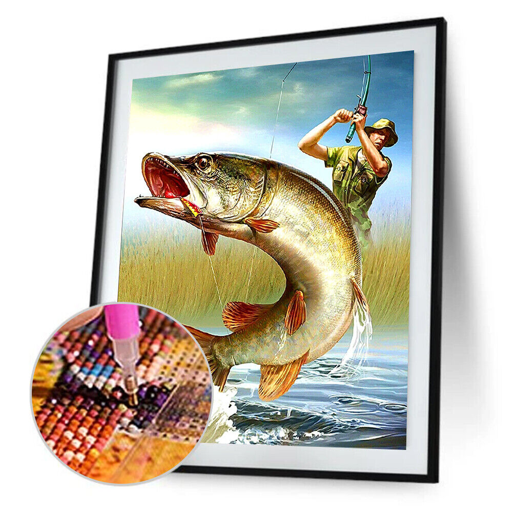 Fishing Landscape Diamond Painting Embroidery DIY Cross Stitch Home Decor