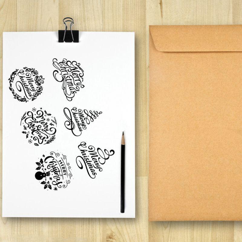 Merry Christmas Silicone Clear Stamp DIY Paper Arts Crafts Journaling Supplies