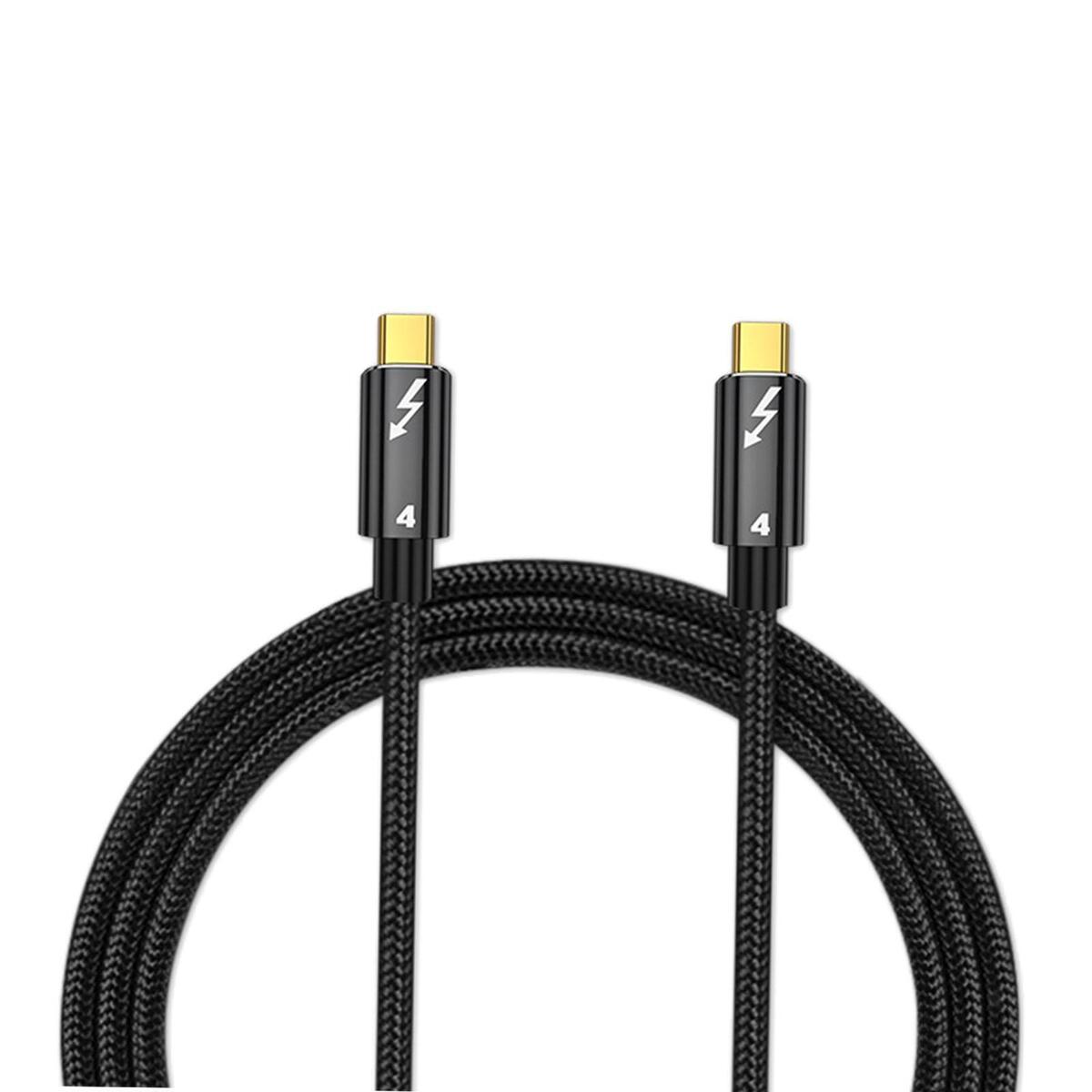 USB Cable Nylon Braided Cord 8K Dual 4K@60Hz Video 40Gbps Cable for Laptop