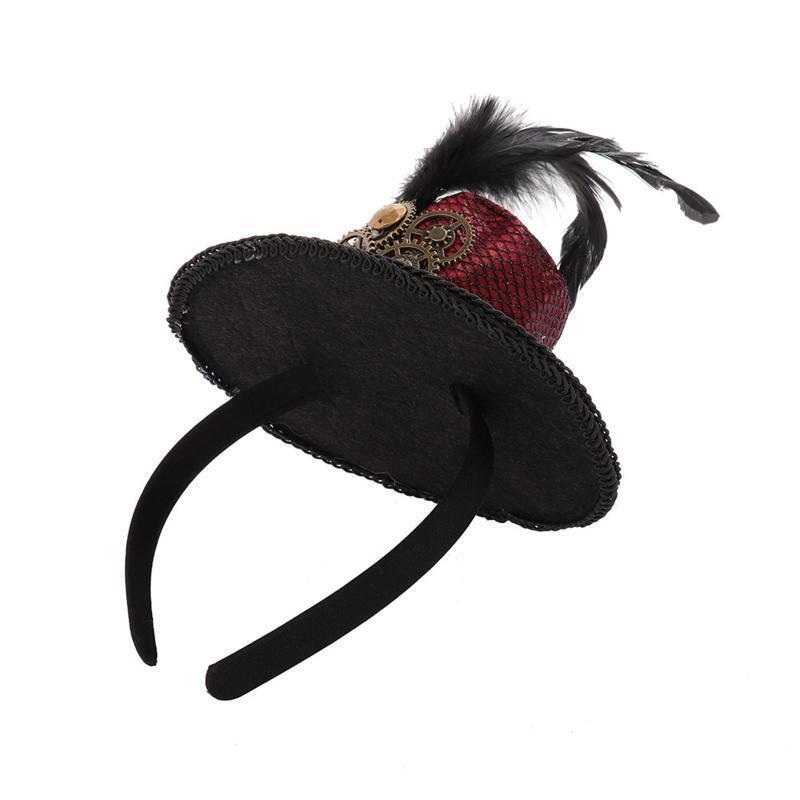 Punk Medieval Feather Shape Hair Hoop Women Headband Carnival Hair Supplies