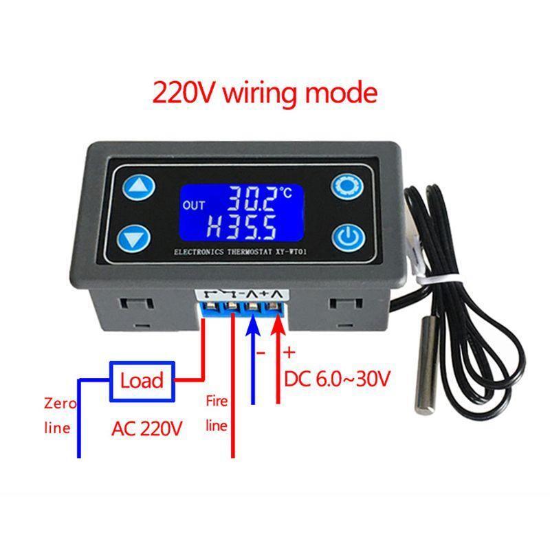 XY-WT01 Temperature Controller Digital LED Display Heating/Cooling Regulator