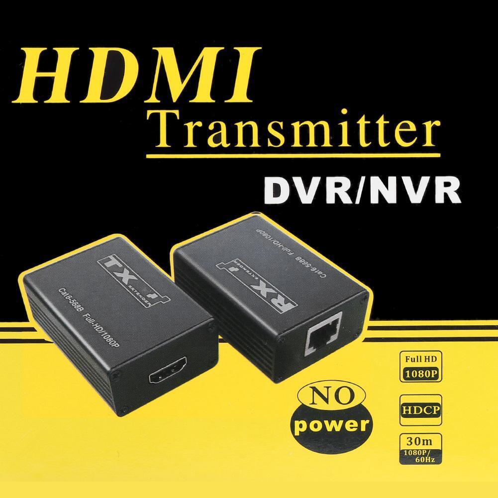 30m Wired HDMI-compatible Transmitter Receiver 1080P Splitter Adapter for C