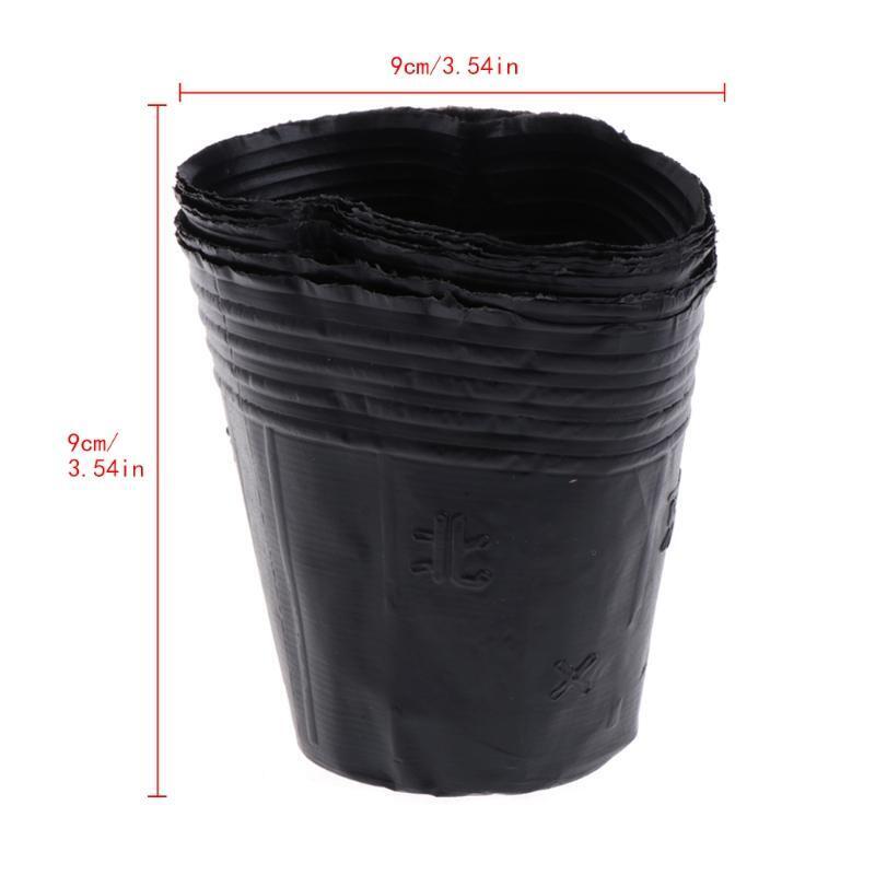 Plastic Nursery Pot Plant Seedling Pouch Holder Raising Bag Home Garden Supply