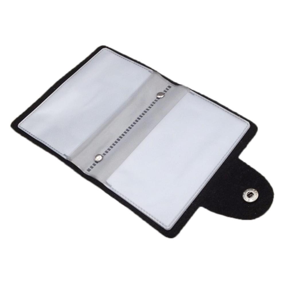 Solid Color 12 Slots Card Holder Wallet Women Men Business Cards Bags (5)