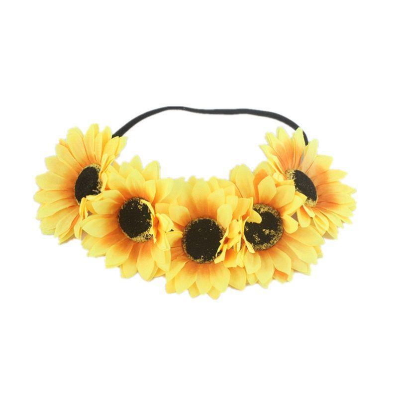 Sunflower Crown Sunflower Headband Sunflower Halo Hair Accessories