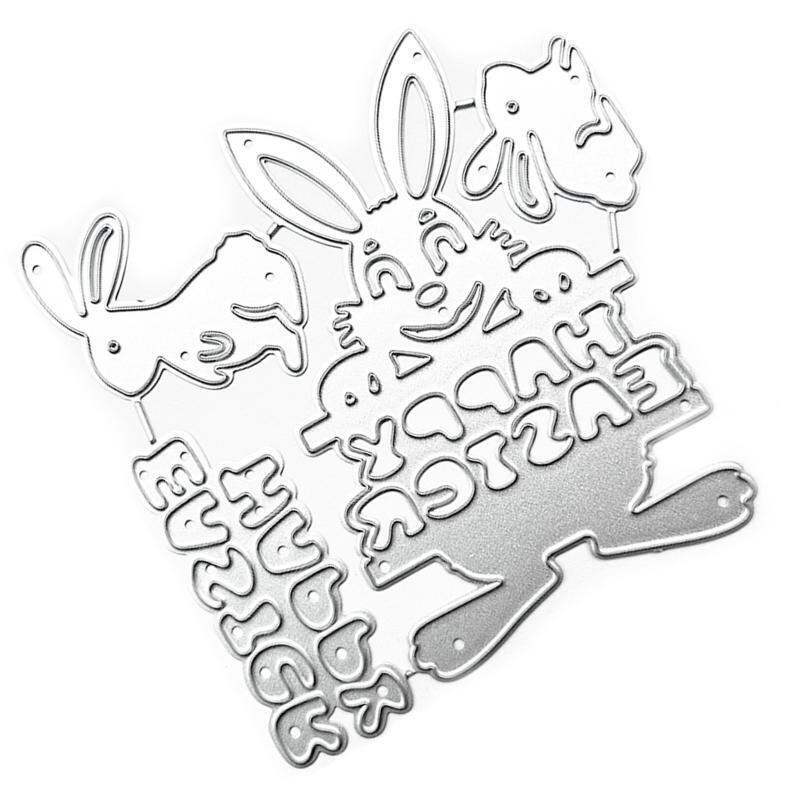 Smiling Bunny Metal Cutting Dies Stencil Scrapbooking Album Paper Card Template