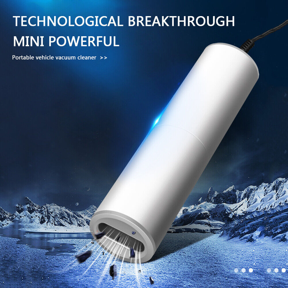 Mini Car Vacuum Cleaner Handheld 4000Pa 120W Wet Dry Home Cleaning (White)