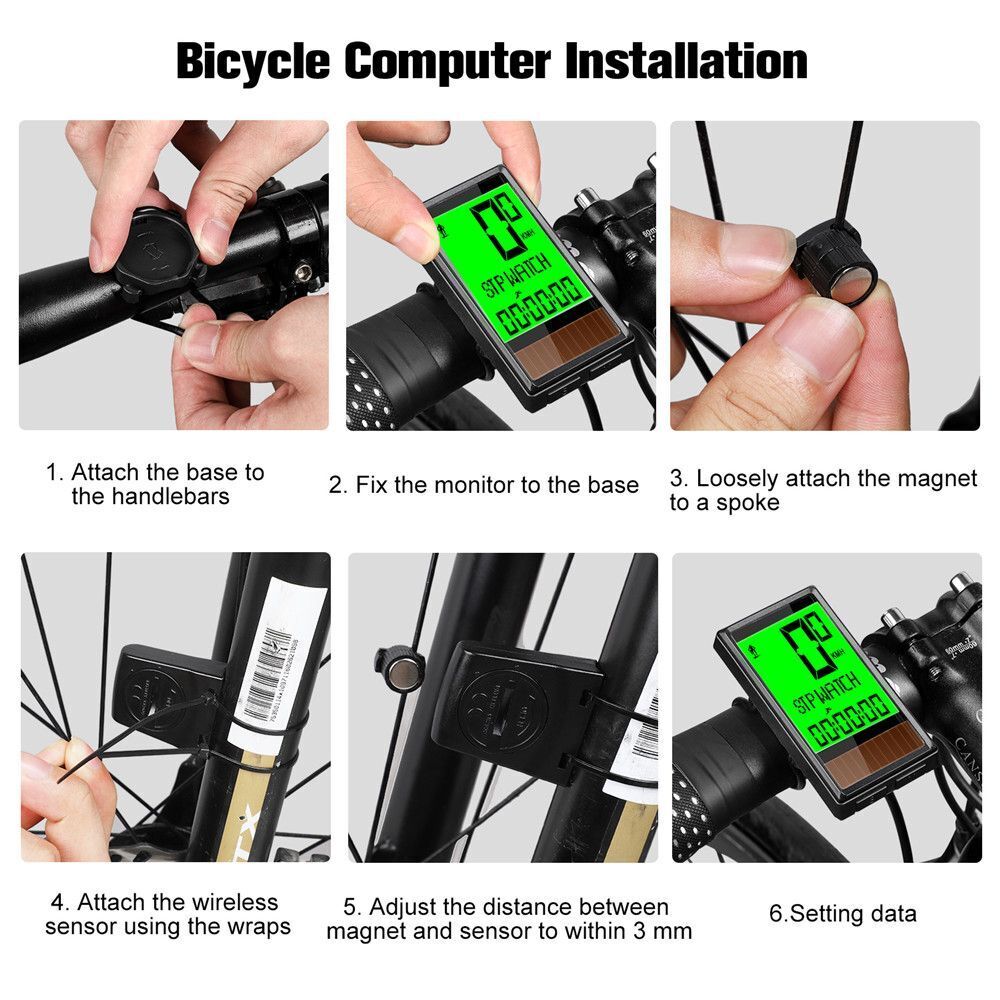 Language Cycling Odometer Bike Speedometer Wireless Stopwatch Bicycle Computer