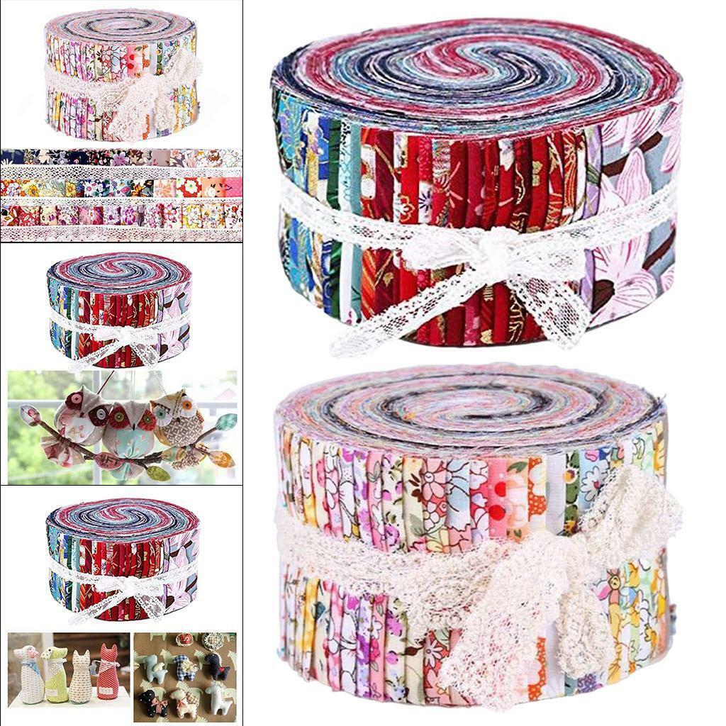 72Pcs  Fabric Strips 2.5 Inch DIY Precut Craft Fabric for Patchwork