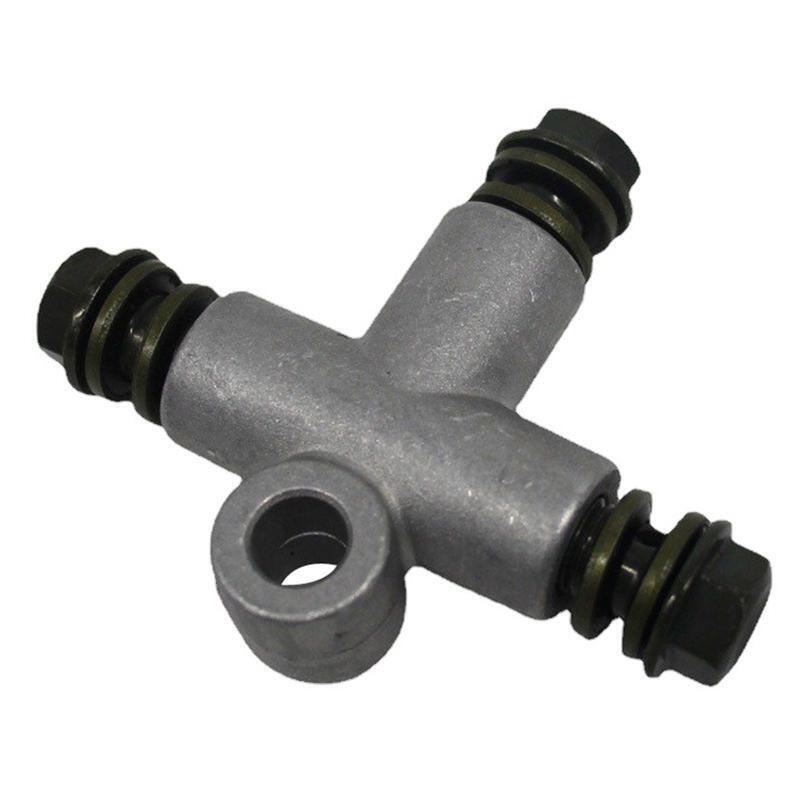 Universal Motorcycle Brake Hose Line CNC Pipe Connect Coupling Tee 3 Way Adapter