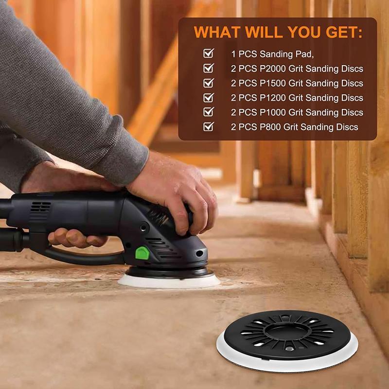 Hook and Loop Polishing Disc 6''/150mm Dust Free Sanding Pad for BO5041 M9202B