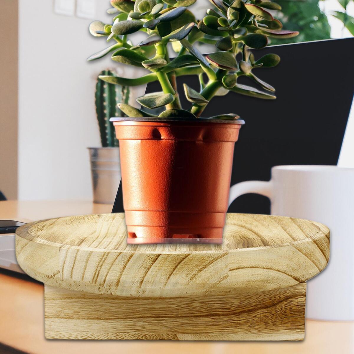 2x Wooden Plant Pot Riser for Porch Backyard Indoor Outdoor Flower Plant