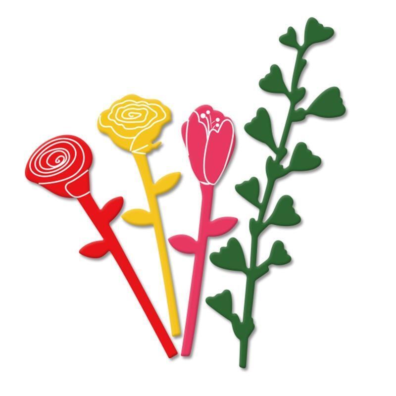 Bouquet Metal Cutting Dies Stencil DIY Scrapbooking Album Paper Card Template