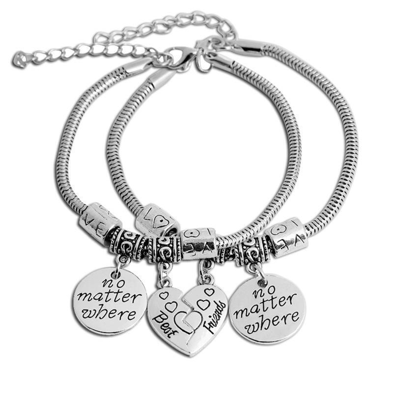 No Matter Where Bracelets Love Splicing Bracelets Birthday Gift for Women Girls