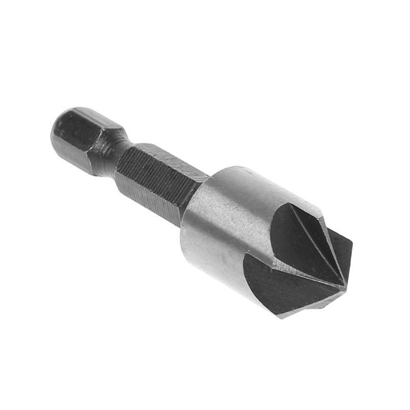 5Pcs 82 Degree Chamfer Angle HSS 5 Flute Countersink Drill Bit Set Tools