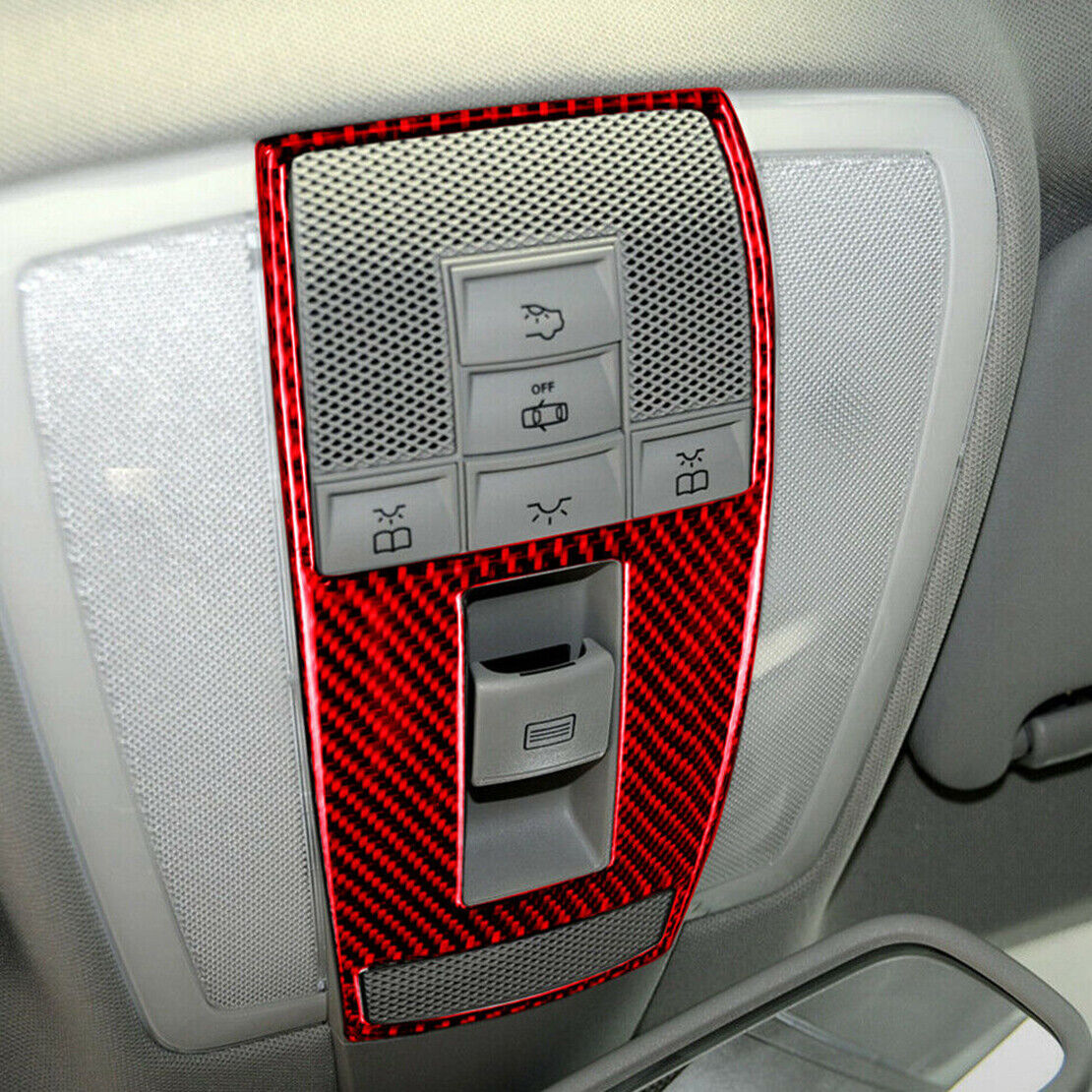 Carbon Fiber Reading Light Panel Cover Trim Fit For Mercedes Benz C Class W204