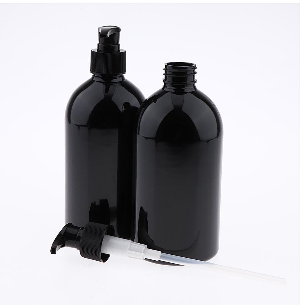 4Pcs Plastic Empty Leakproof Shampoo Pump Bottles Lotion Makeup Dispenser