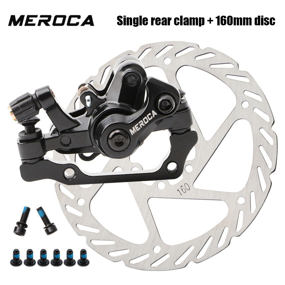 MEROCA MTB Bike Disc Brake Calipers Clip Rotor Set Bicycle Parts (Rear)