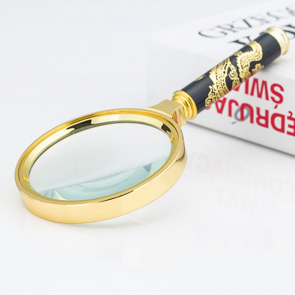 Detachable Dragon Handle Magnifying Glass Optical Lens Magnifier (90mm)