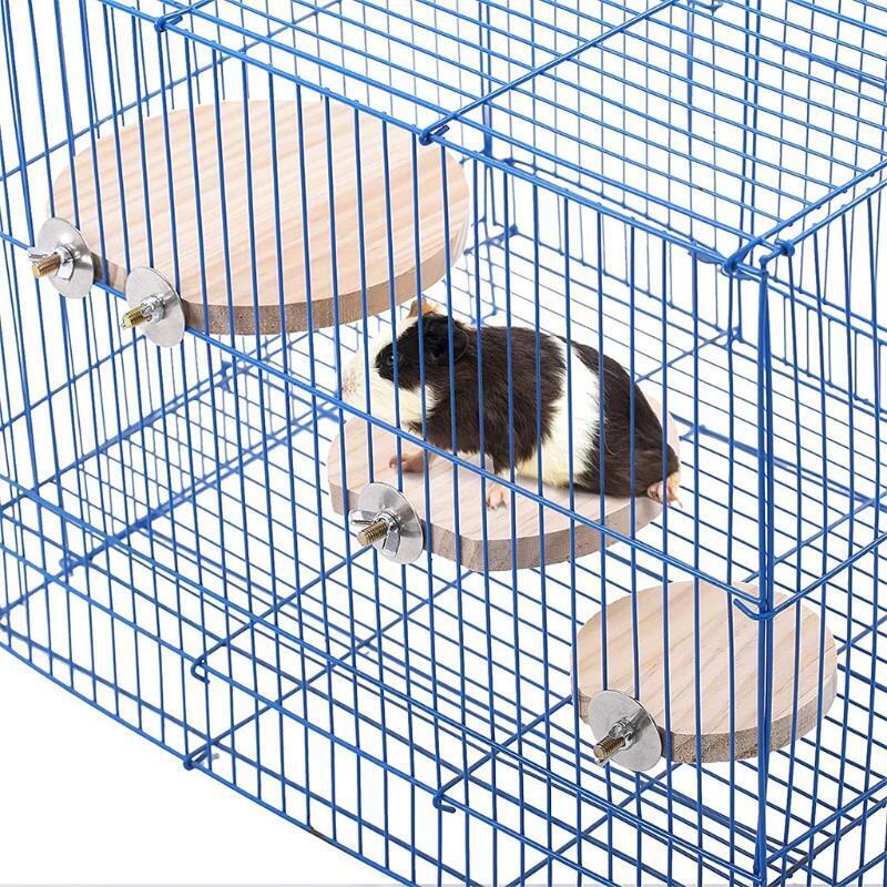 5 Pieces of Natural Wood Stand Platform for Squirrel Gerbil Chinchilla Hamster