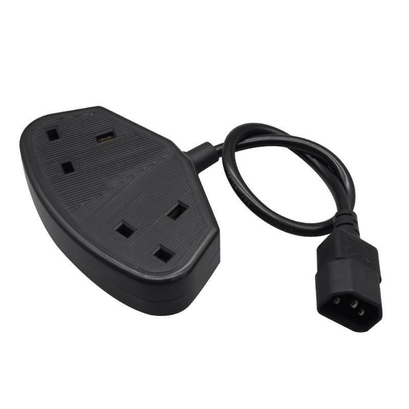 PDU C14 to UK Portable Charging Wire Converter Three-way Pin Socket Outlet