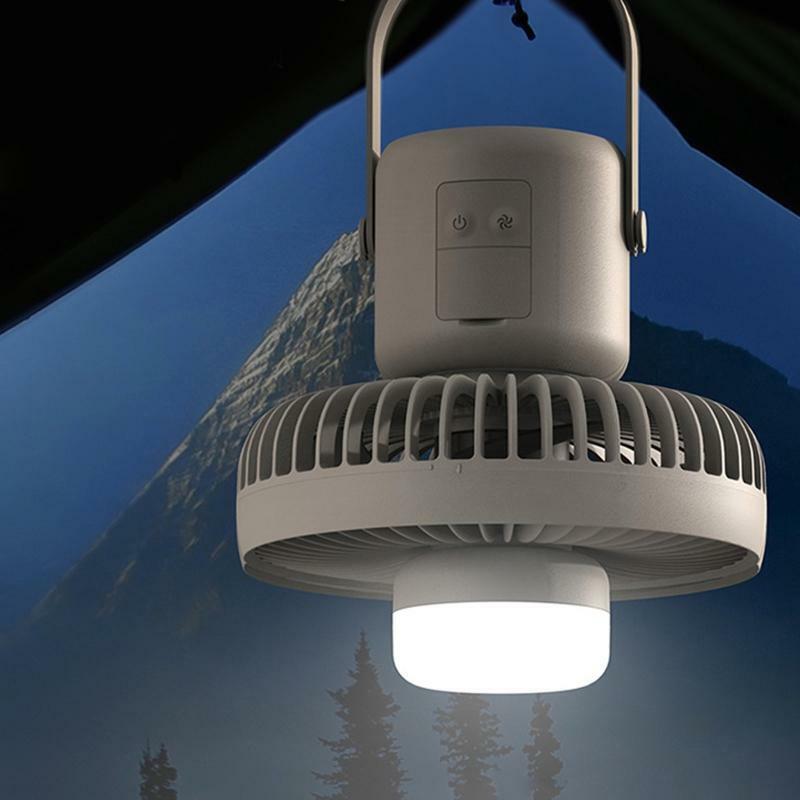 Led Lantern Fan/Powerbanks/ Light Rechargeable Portable Outdoor Canopy Fan Lamp