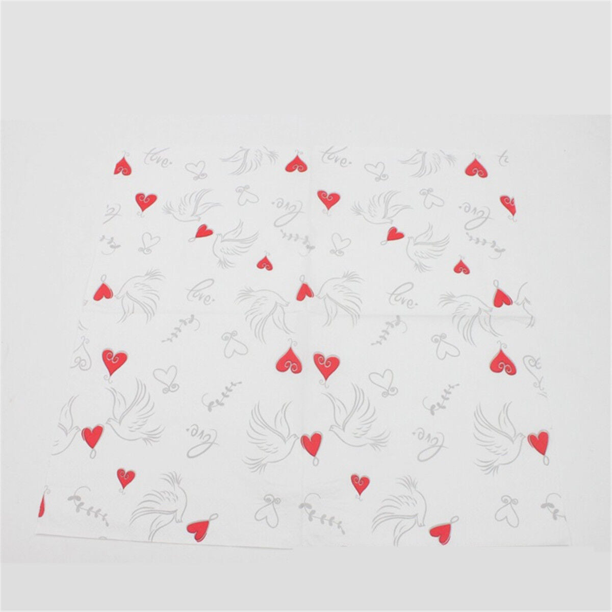 20pcs 33*33cm Red Hearts Pattern Printed Paper Napkins,100% Virgin Wood Napkin