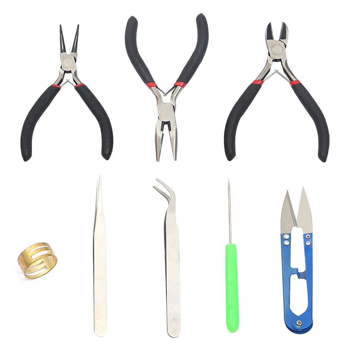 8Pcs/Set Pliers Set Tweezers Scissor Jewelry Making Tools Handmade Jewelry