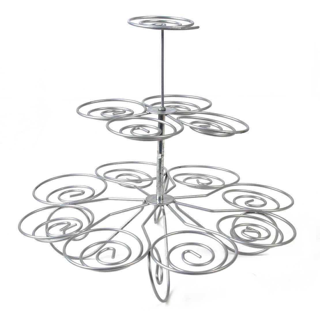 3-Tier 13 Cupcake Metal Stands Tower Holder Wedding Birthday Party Display Li