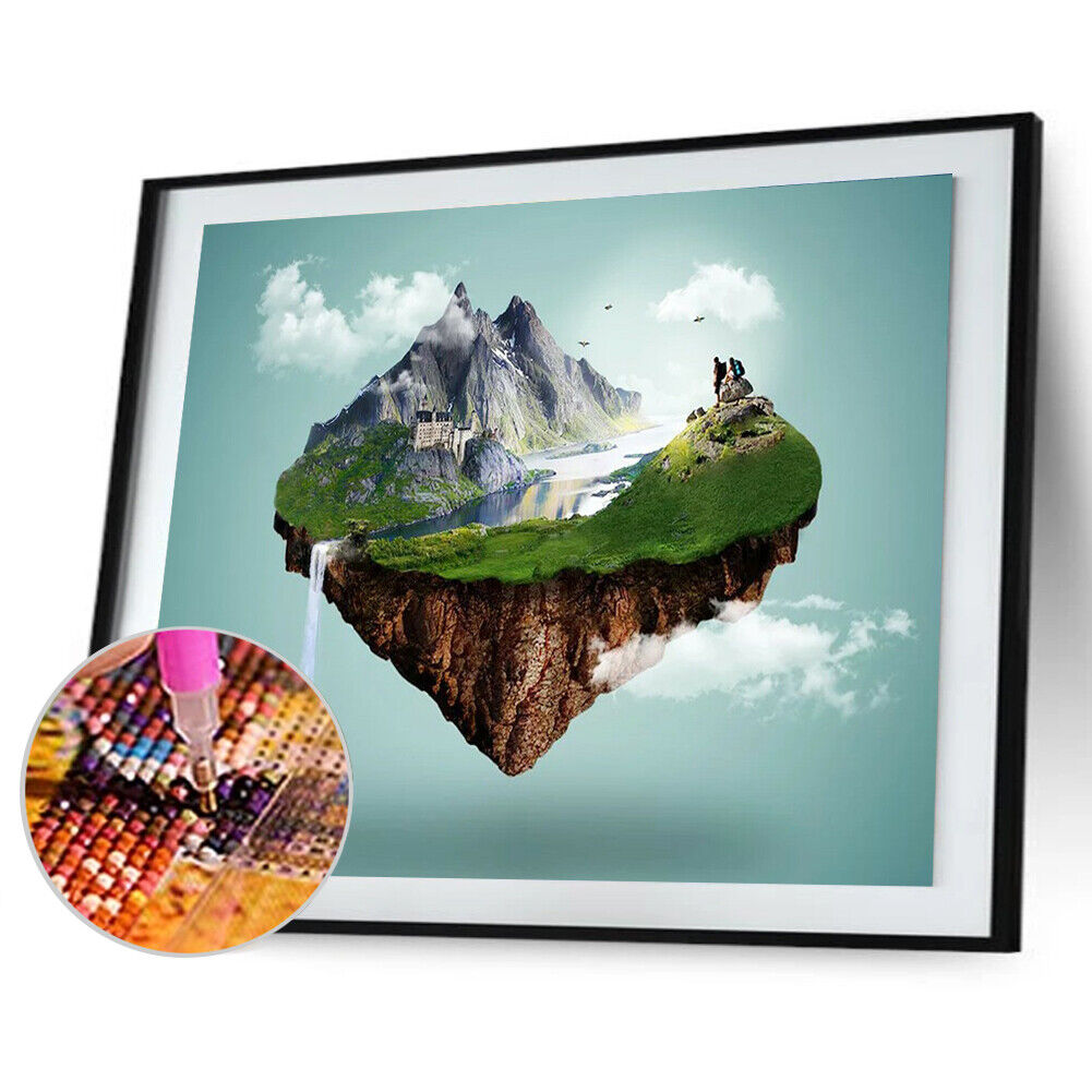 DIY 5D Diamond Painting Full Square Mosaic Aerial Landscape House Pictures