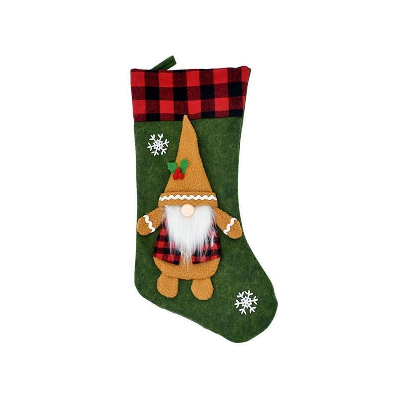 Christmas Gnome Stockings 3pcs/set Xmas Tree Decor Stuffed Gift Wrapping