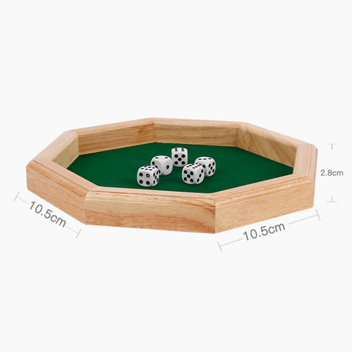 Heavy Duty 12 Inch Octagonal Wooden  Tray with Felt  Rolling Surface