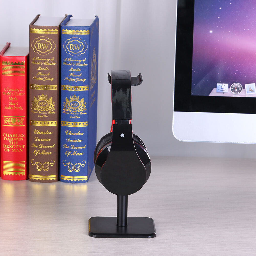 Headphone Holder Earphone Headset Display Stand Bracket Universal (Black)