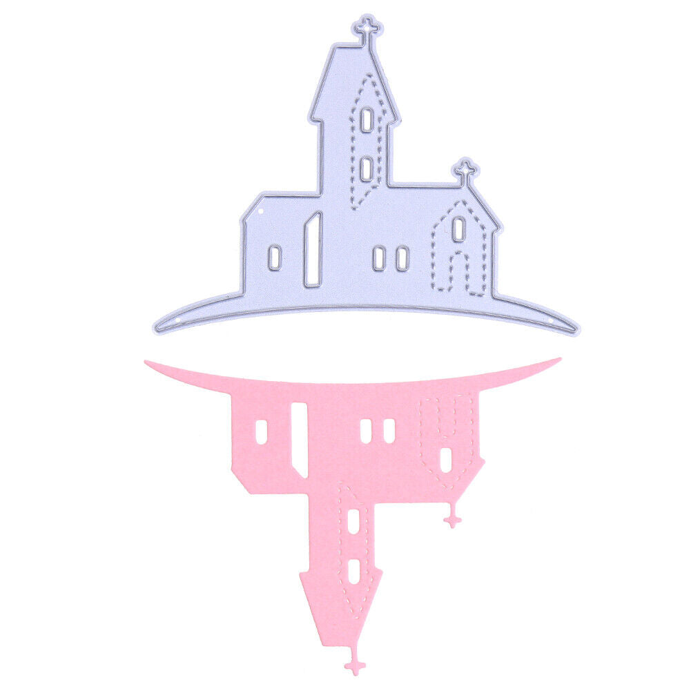 DIY Castle Embossing Cutting Dies Stencils Scrapbook Craft Album Card Gifts