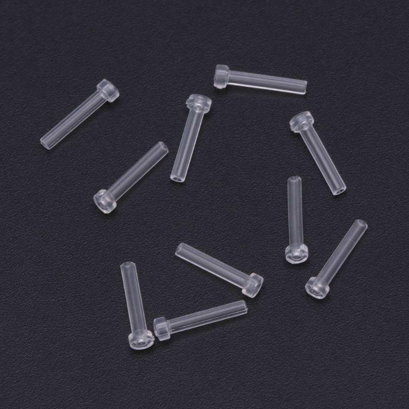 10Pcs Earrings Clutch Anti Allergy Back Plugs Sleeve Tube Protection Ears Pad