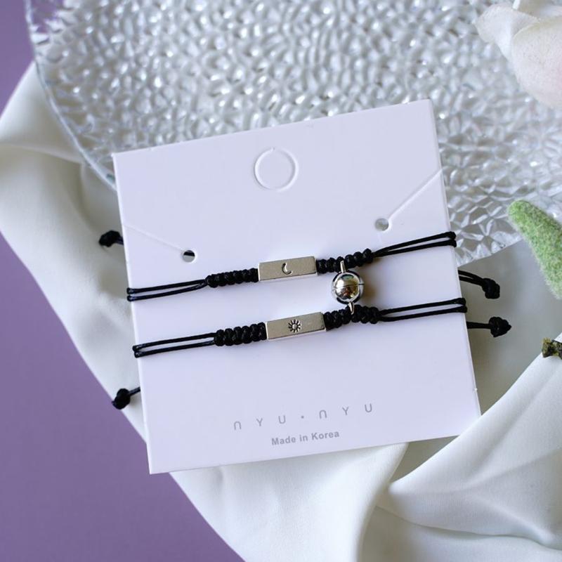Stars Moon Bracelet Magnets Jewelry Adjustable Rope Braid Rope Band Bracelet